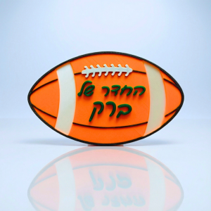 שלט לחדר ילדים כדור רוגבי