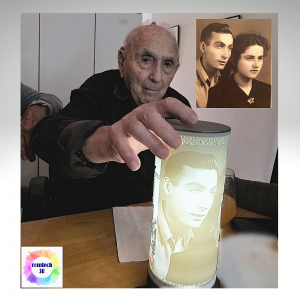 מנורת הנצחה גלילית תבליט