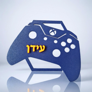 שלט לחדר ילדים צללית גיימינג אקס בוקס מסגרת משושה