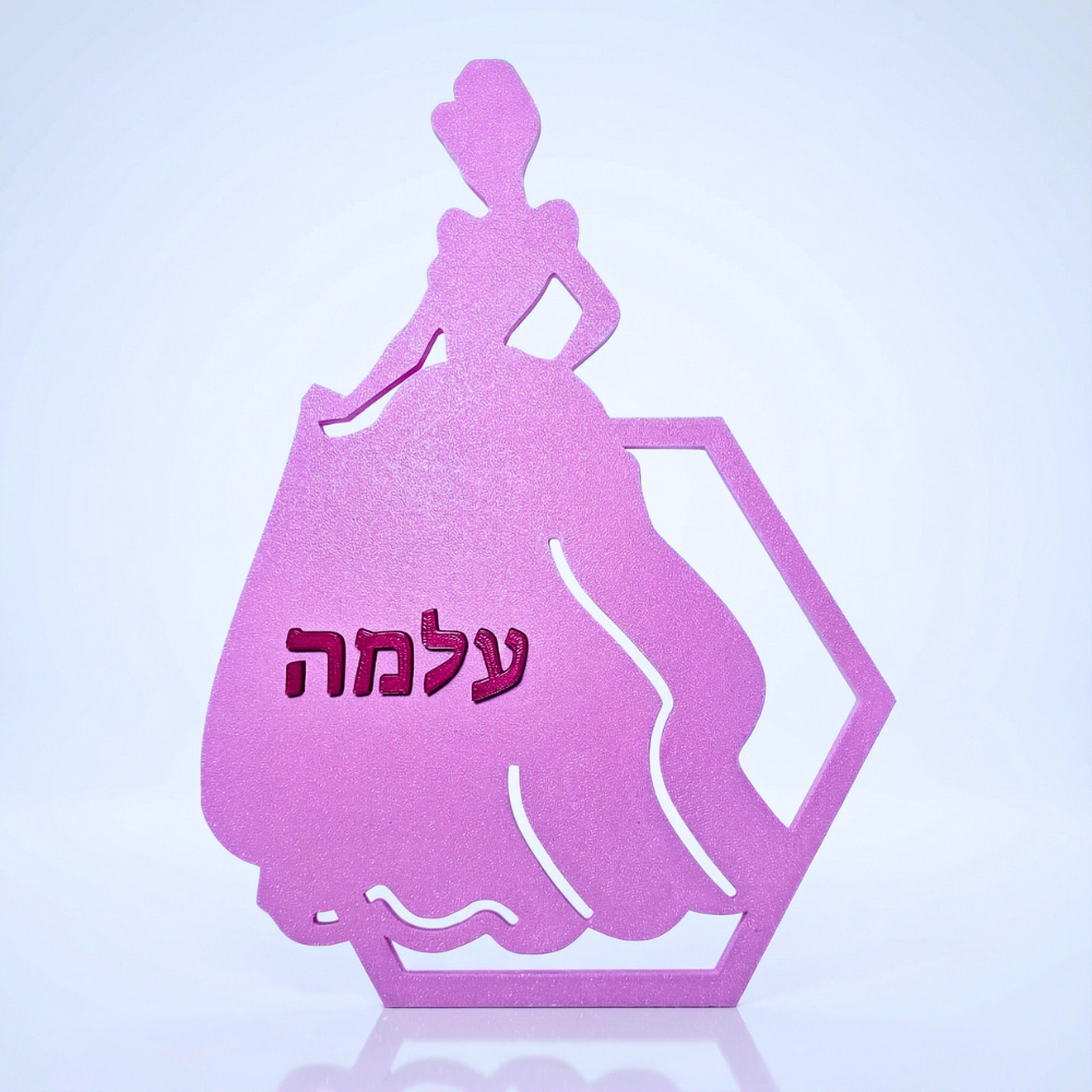 שלט לדלת חדר ילידים צללית סינדרלה