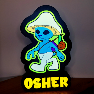 מנורת דרדס חתול עם שם