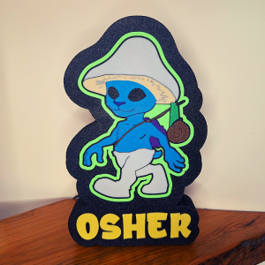 מנורת דרדס חתול עם שם