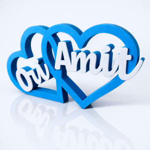 שמות מעוצבים עם לבבות