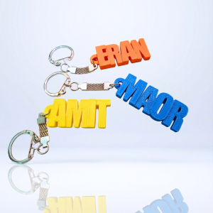 מחזיק מפתחות שם אנגלית פונט מעודן