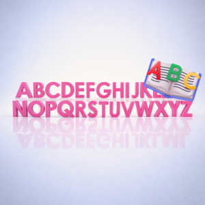 סט מלא אותיות אנגלית צבעוניות קטנות
