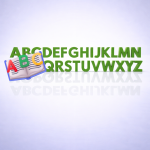 סט מלא אותיות אנגלית צבעוניות קטנות