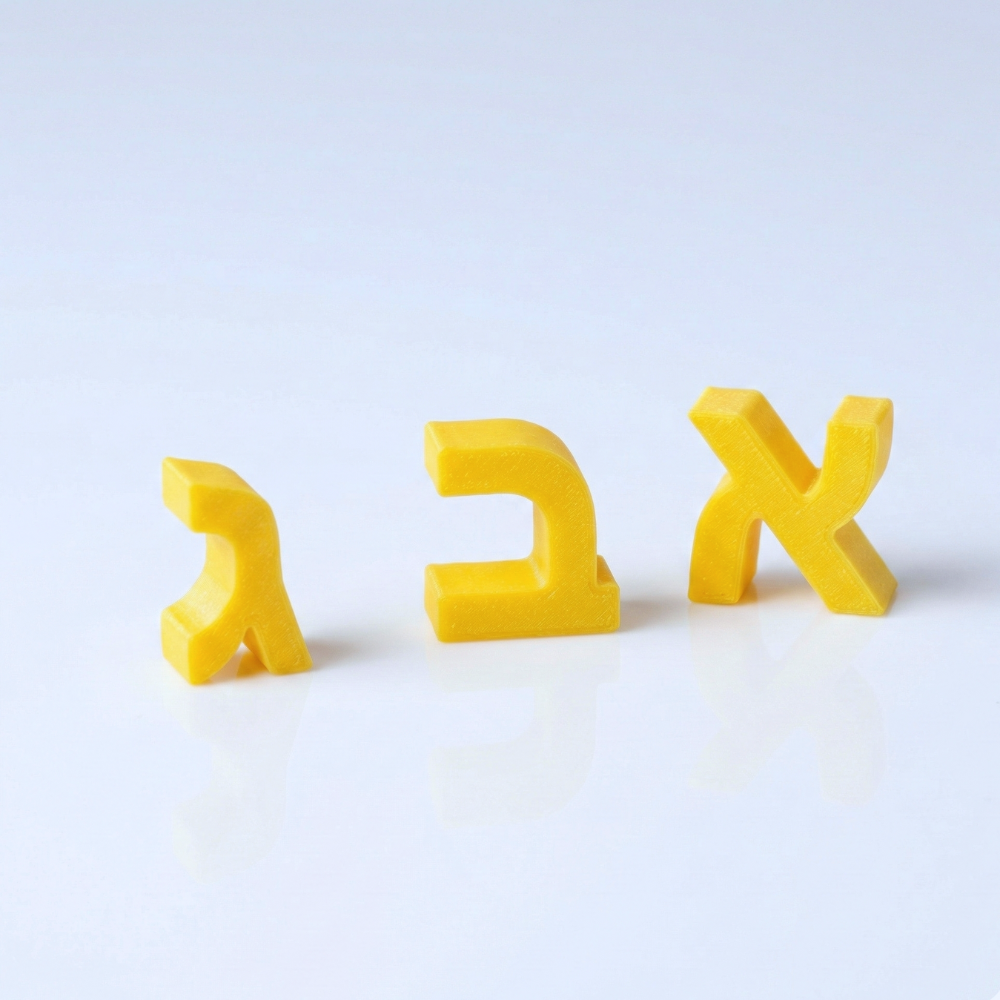 סט אותיות קטנות בעברית ליצירה