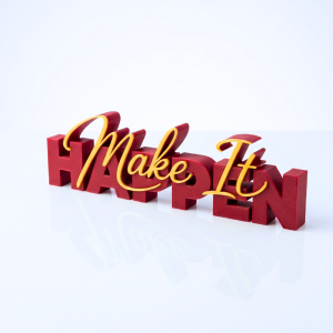 שלט השראה לשולחן – Make It Happen